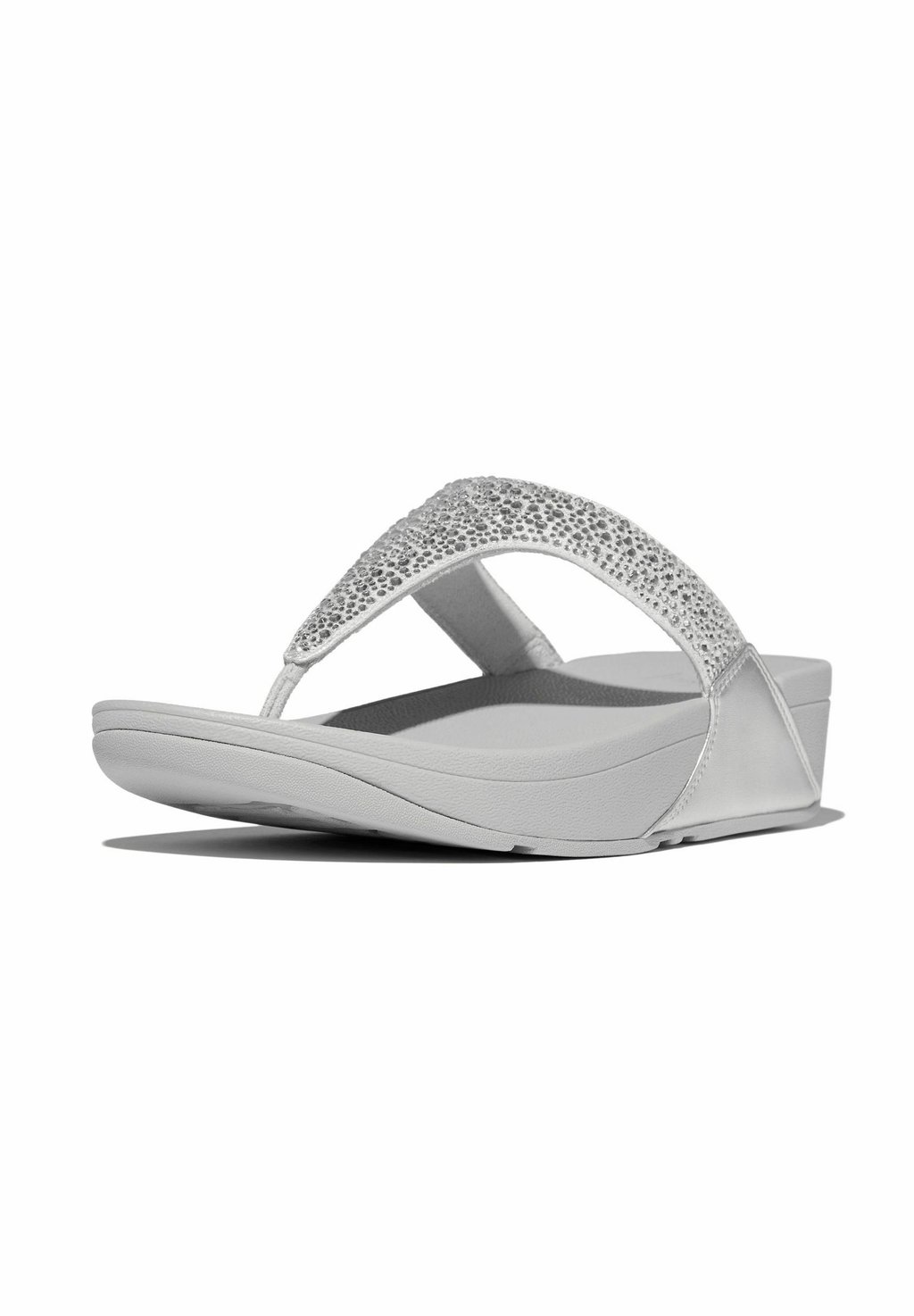 Сандалии с Т-образной застежкой ZEHENTRENNER LULU CRYSTAL-MIX TOE-POST - Pool slides FitFlop, серебряный — фото 2