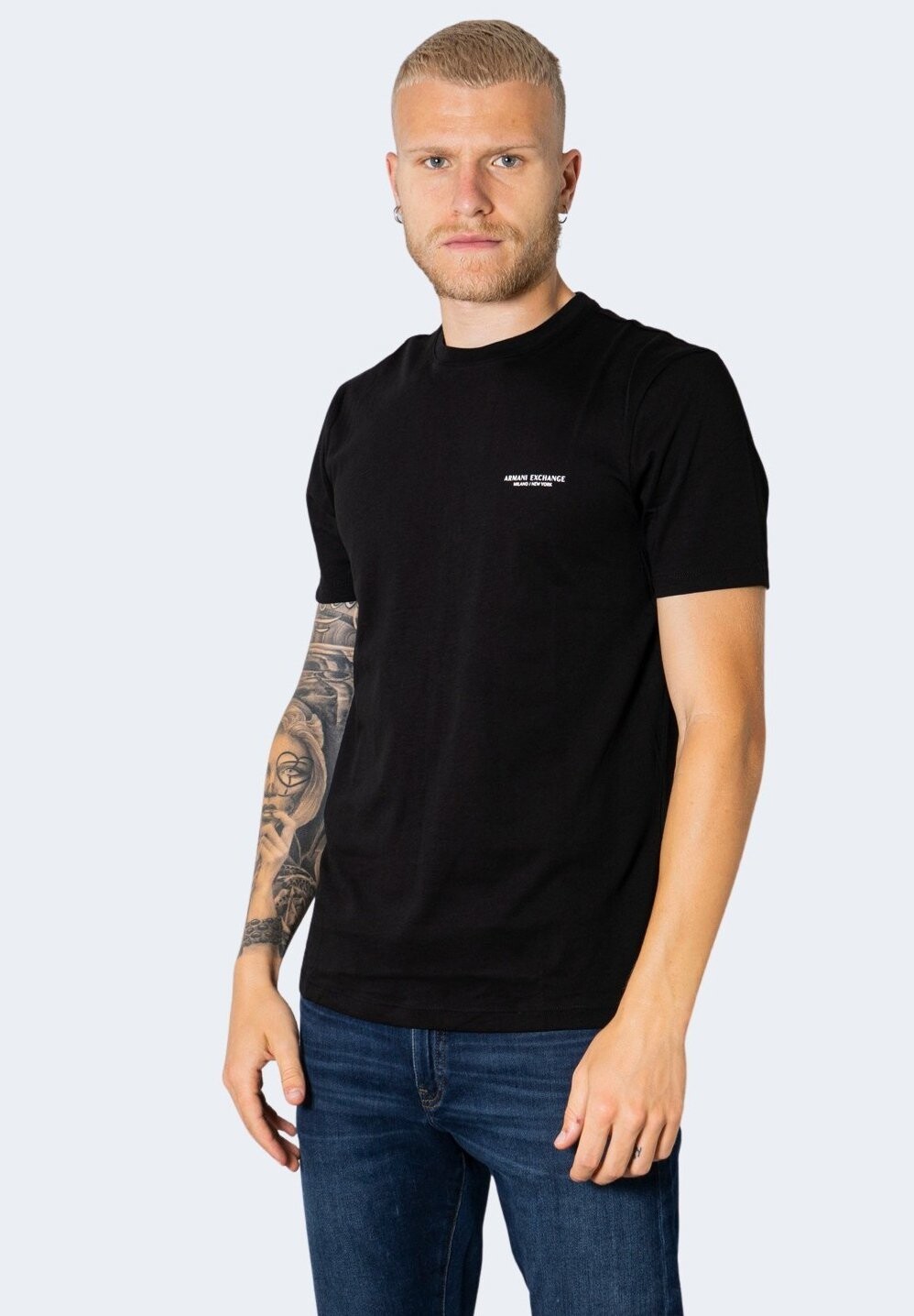 

Базовая футболка Armani Exchange, черная, Черный, Базовая футболка Armani Exchange, черная