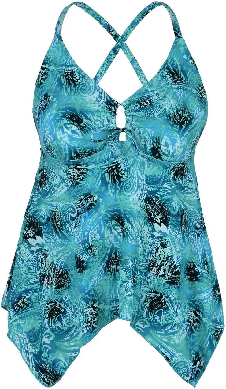 

Женский топ для купальника с перекрестными лямками и завязкой спереди Mycoco