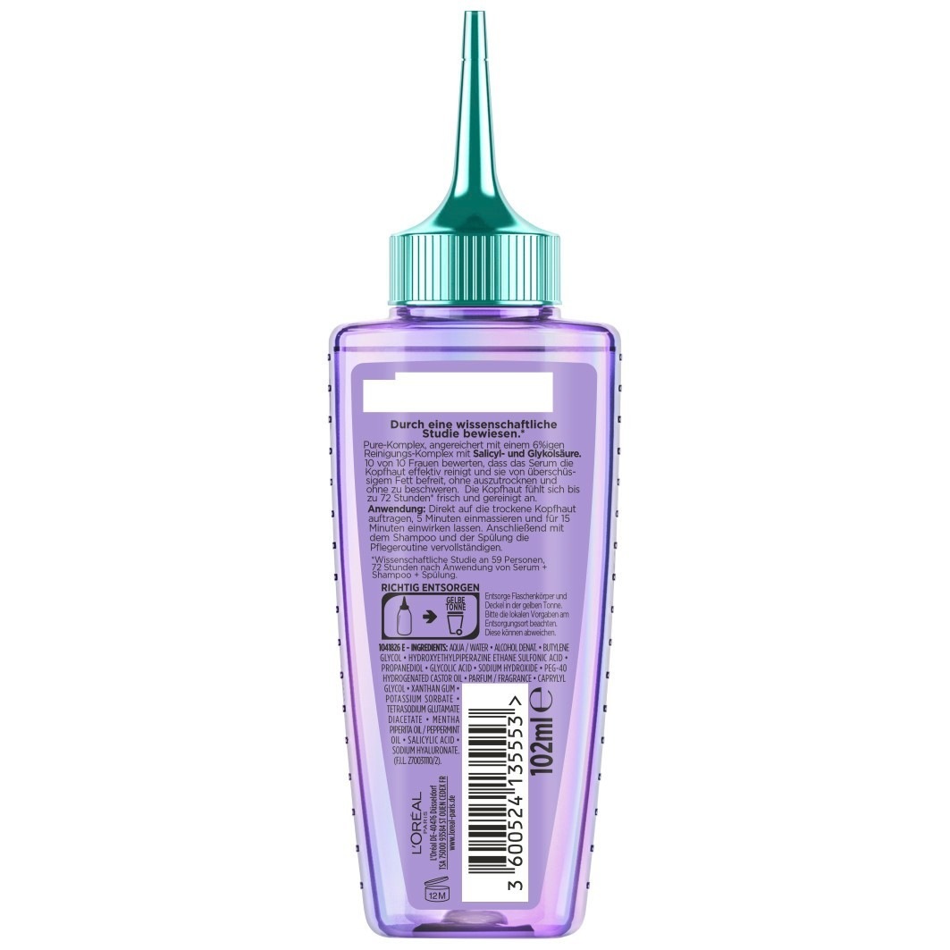 Сыворотка для волос elvital hydra hyaluronic pure serum Loreal Paris, объем 102 мл — фото 2