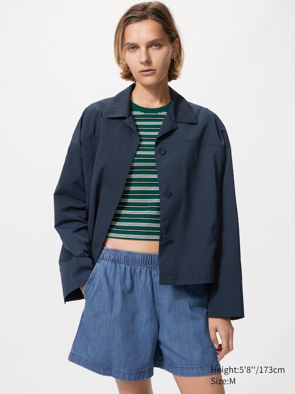 

Короткая куртка с открытым воротником Uniqlo, 69 navy