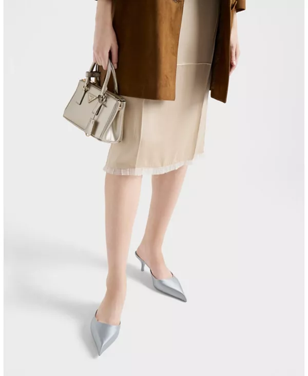 Мини-Сумка Galleria из лакированной сафьяновой кожи Prada, золотой — фото 2