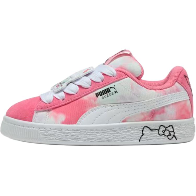 

Детские низкие кроссовки для скейтбординга Hello Kitty x Suede XL PUMA, розовый/белый