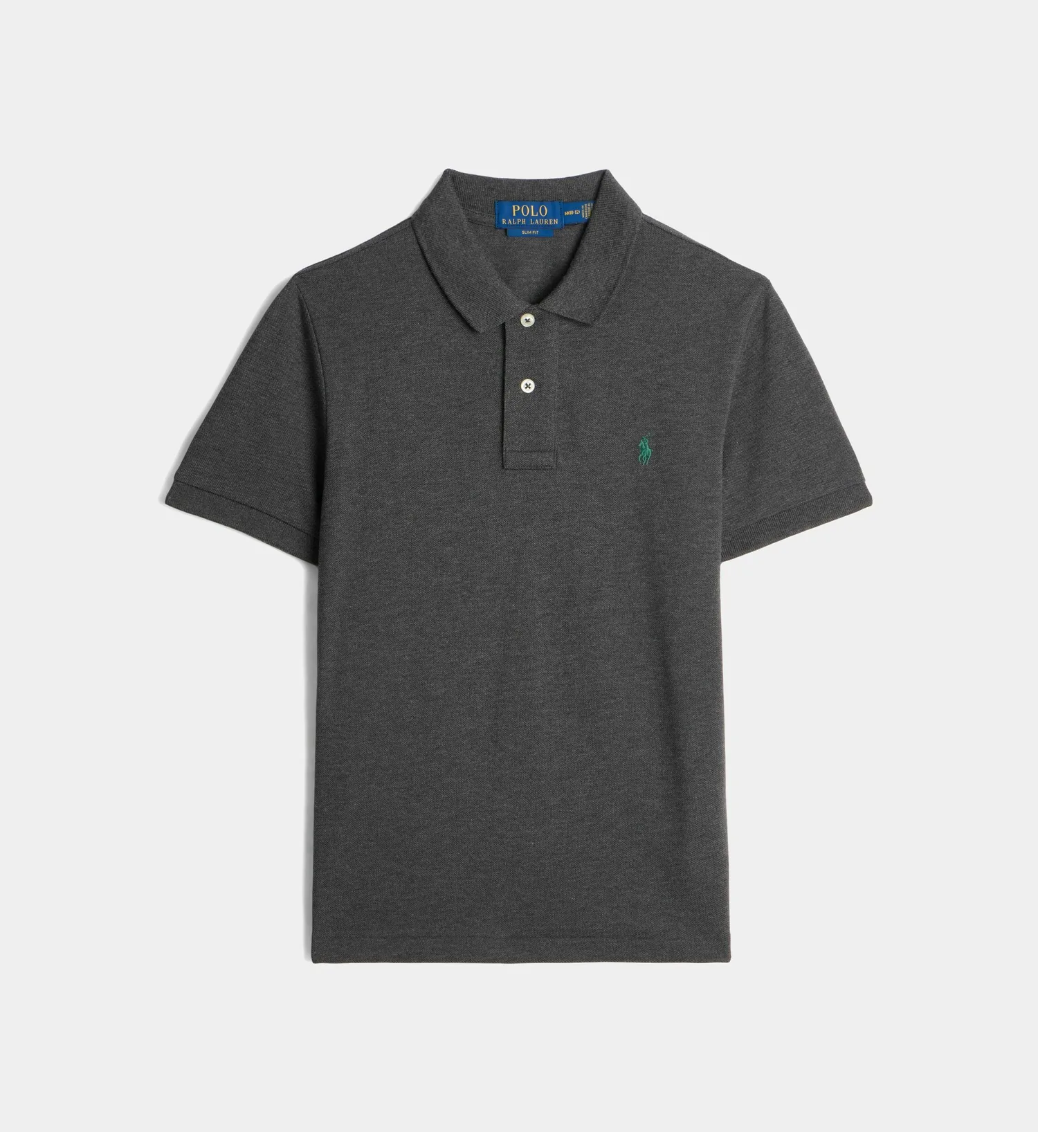 Прямое поло с пони из пикé из хлопка POLO RALPH LAUREN, серый