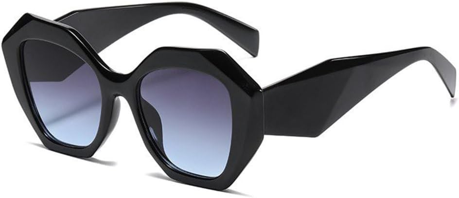 

Крупные солнцезащитные очки неправильной формы для женщин, роскошные уникальные многоугольные солнцезащитные очки для мужчин, модные солнцезащитные очки в большой оправе TYUVIVO, C7grayblue