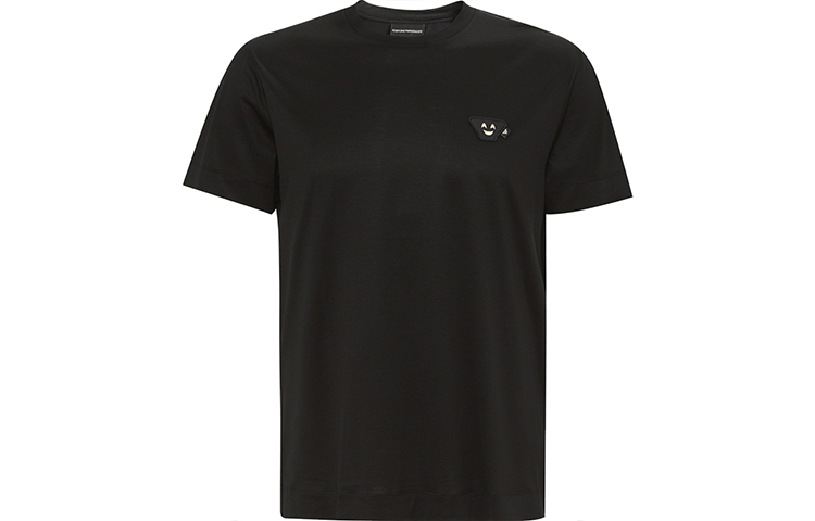 EMPORIO ARMANI Футболка мужская черная SS22 Regular — фото 3