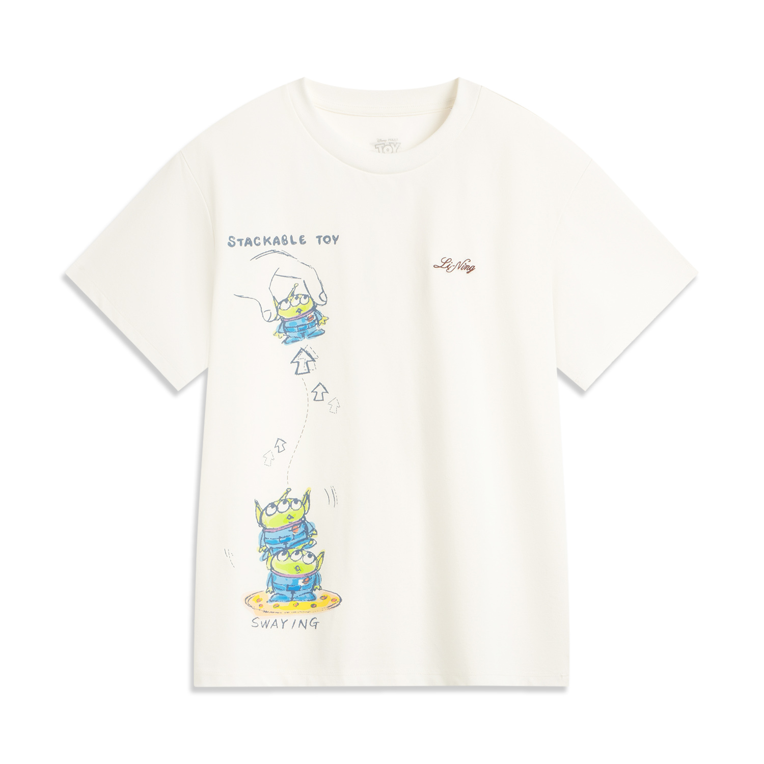 

LINING Футболка Disney женская ivory, Бежевый, LINING Футболка Disney женская ivory