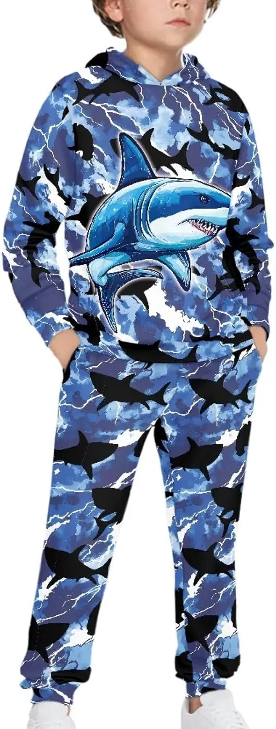 Детский спортивный костюм из флиса DISNIMO, Camo Shark Blue