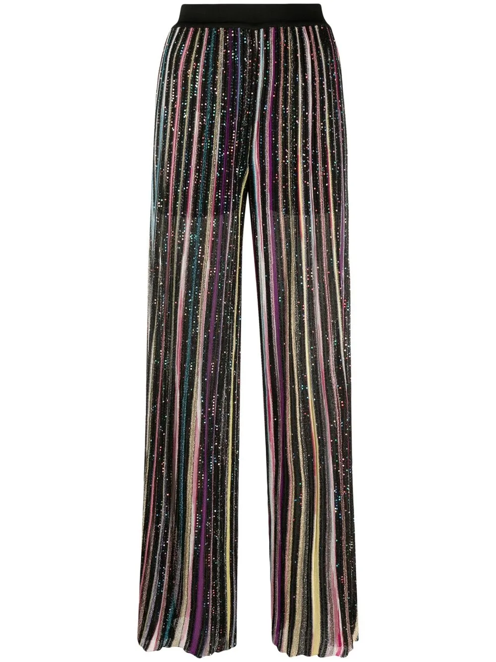 

Полосатые брюки, украшенные пайетками Missoni, черный