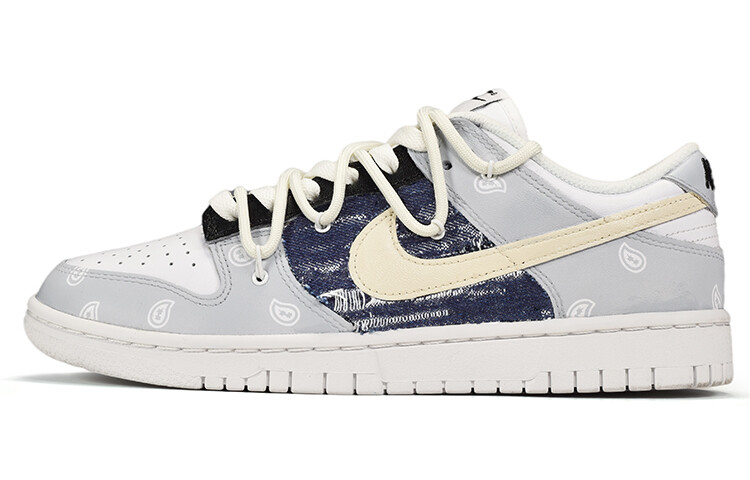 

Кроссовки Nike Dunk Skateboard Shoes Women's Low-Top Gray White/Blue