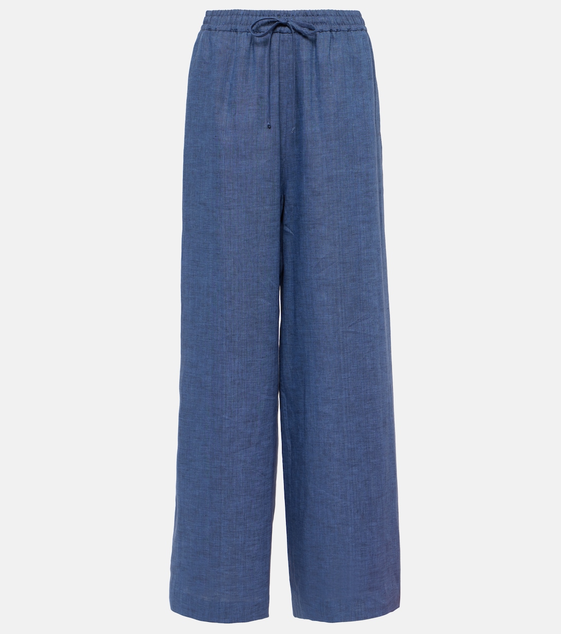 

Широкие льняные брюки Graysen Loro Piana, Blue Still Water