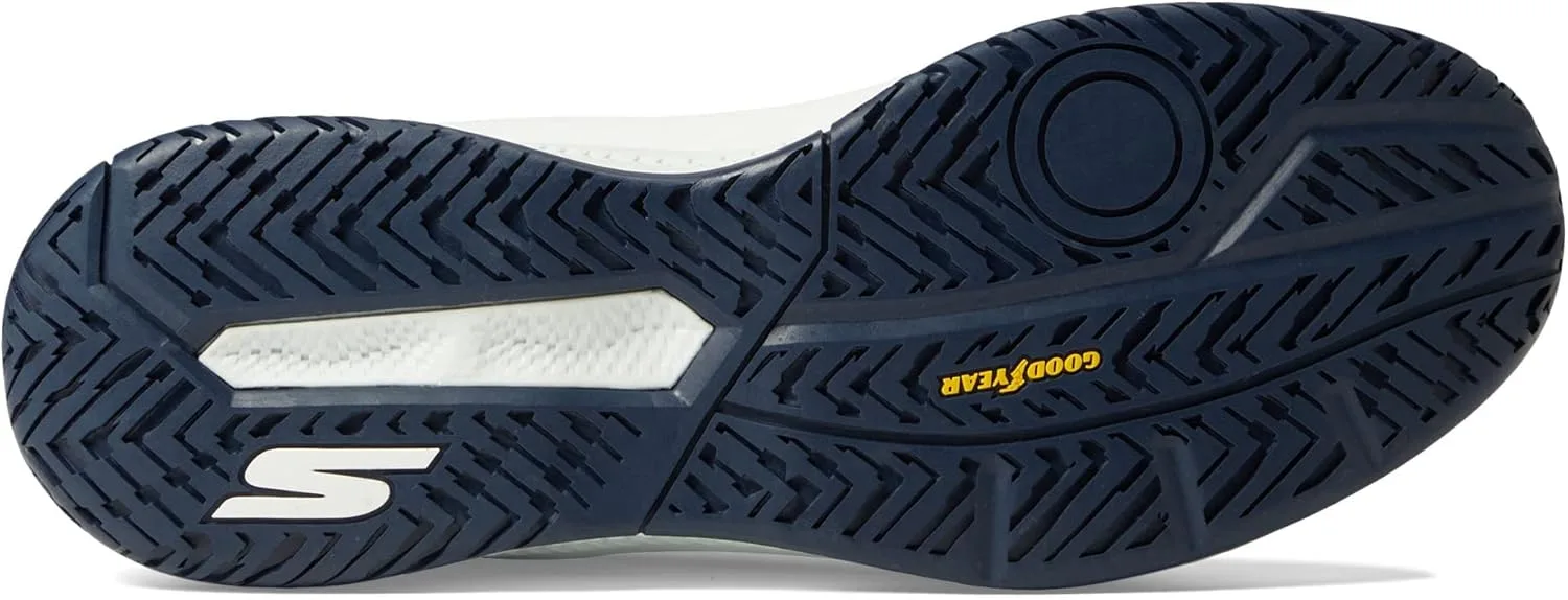Мужские кроссовки Skechers Viper Court - спортивные кроссовки для пиклбола, подходящие для игры в помещении и на открытом воздухе, с поддержкой свода стопы, белый/темно-синий — фото 3