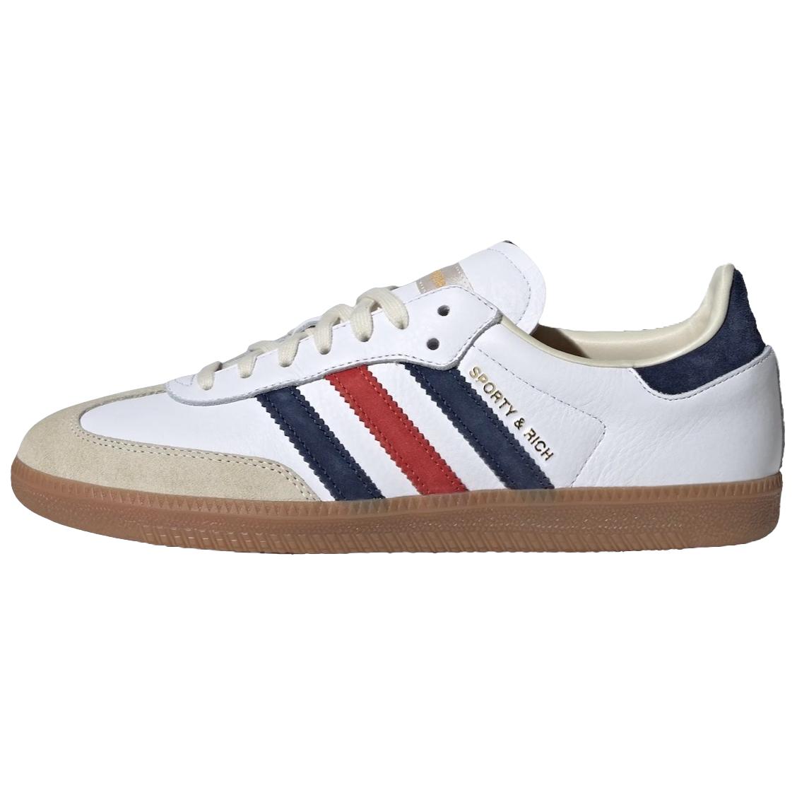 

Adidas Originals Адидас Самба ОДжи Спорти энд Рич США в бело-сине-красном цвете, цвет White Blue Red