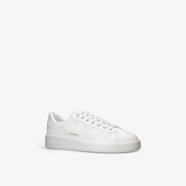 Кроссовки Pure Star из искусственной кожи с вышивкой звездами Golden Goose, белый — фото 3