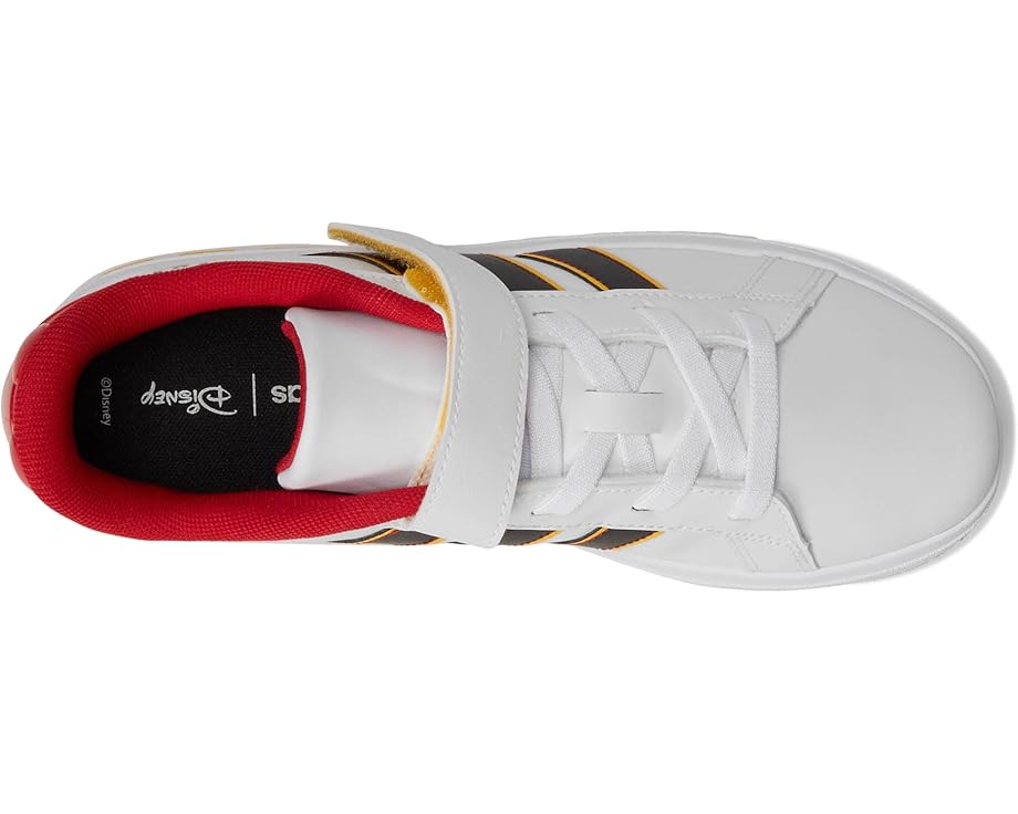 Кроссовки adidas Kids Disney Mickey Mouse Grand Court Shoes, цвет White/Black/Bold Gold — фото 2