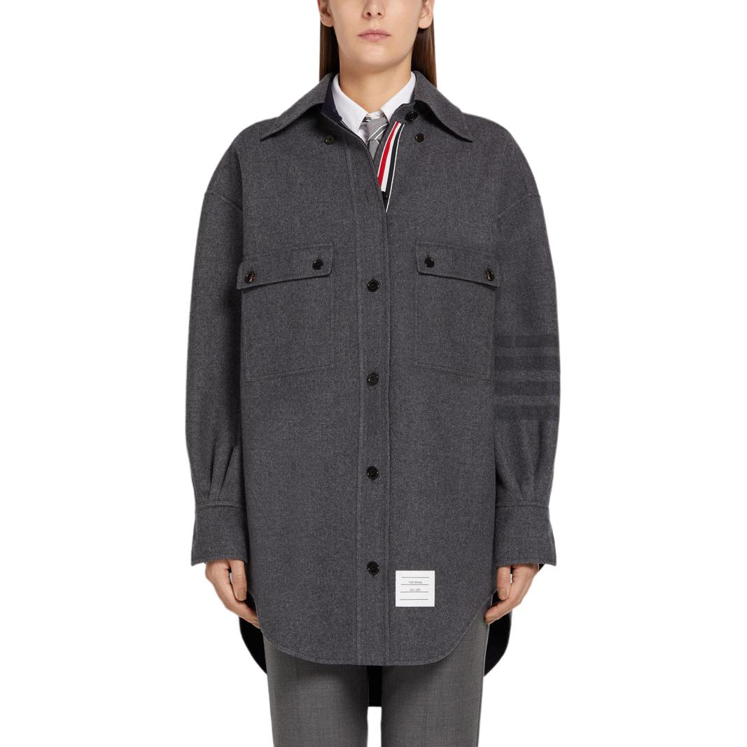 

Женское платье с длинными рукавами THOM BROWNE, medium серый