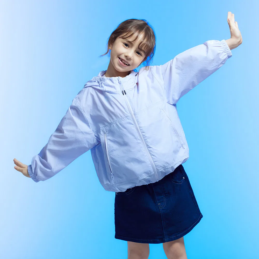 Детская ветровка с капюшоном Wordmark лавандовая от Covernat Kids
