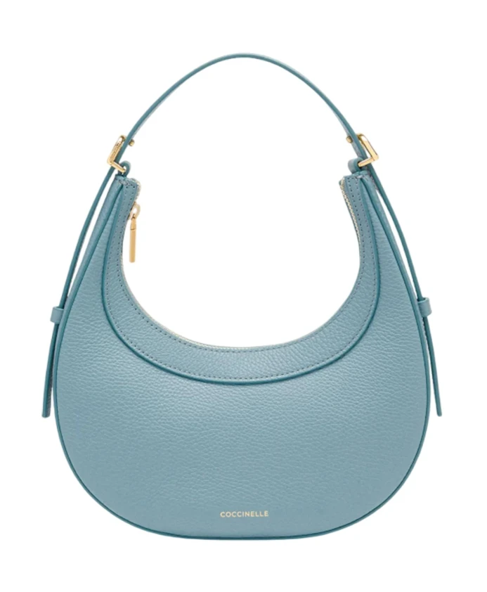 

Сумка через плечо с ремешком из зернистой кожи. Coccinelle, синий