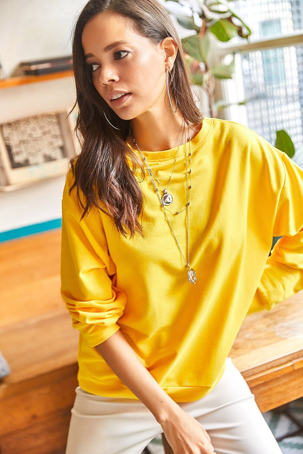 

Толстовка - Желтый - Oversize Olalook, желтый