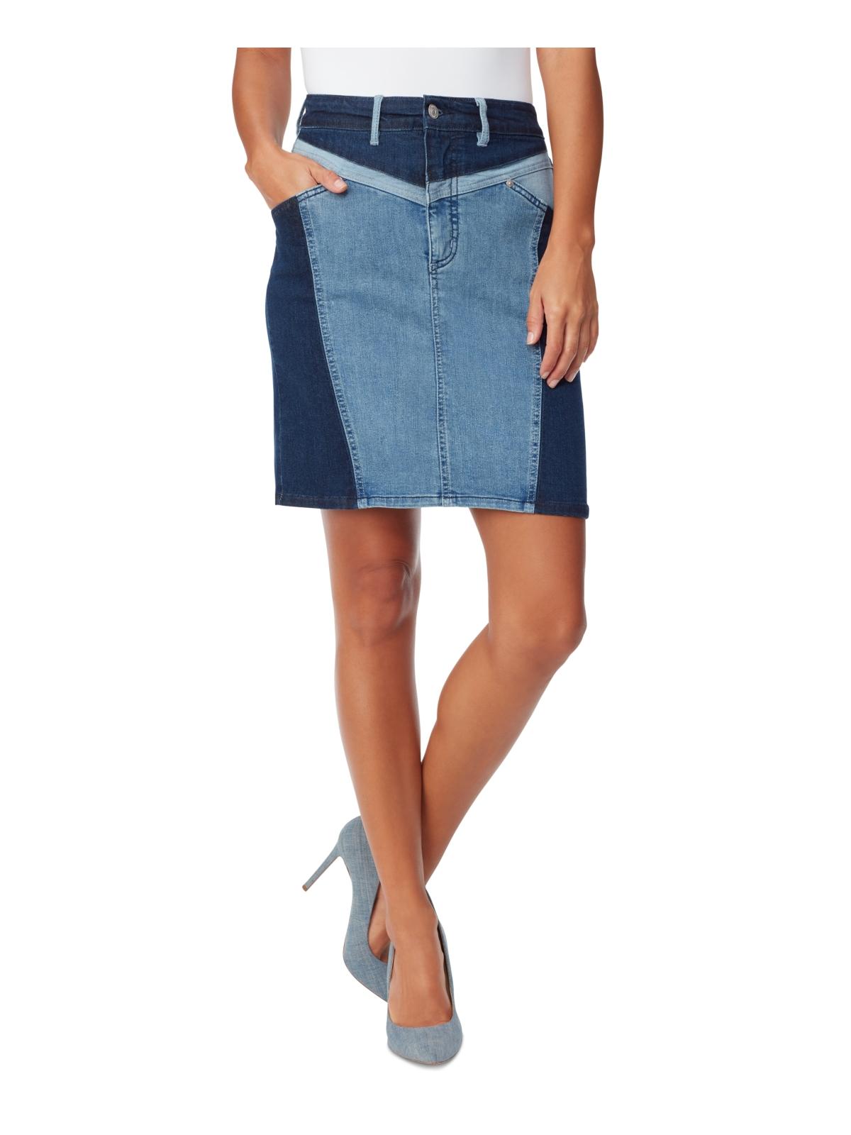 

Женская джинсовая юбка в стиле пэчворк из денима Gloria Vanderbilt, цвет severn patchwork