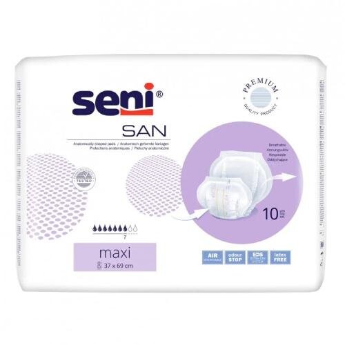 

Анатомические подгузники, 10 шт. San Seni, Maxi