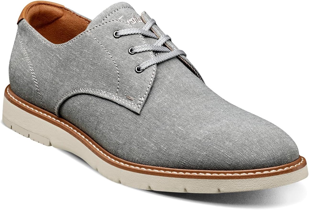 

Мужские оксфорды Florsheim Vibe из холщовой ткани с однотонным носком, серый