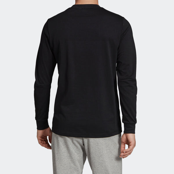 Толстовка adidas Sports Breathable Round-neck Long-sleeve Tee Hooded Shirt Men Black, черный — фото 4