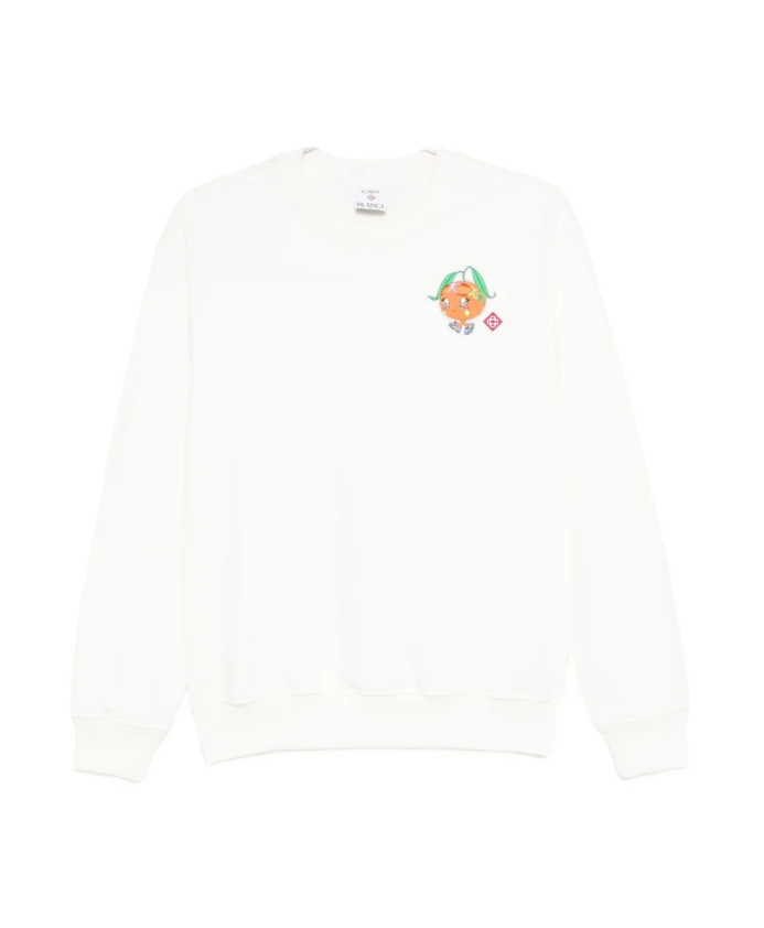 

Оранжевая женская толстовка осень-зима 2025 Casablanca, белый