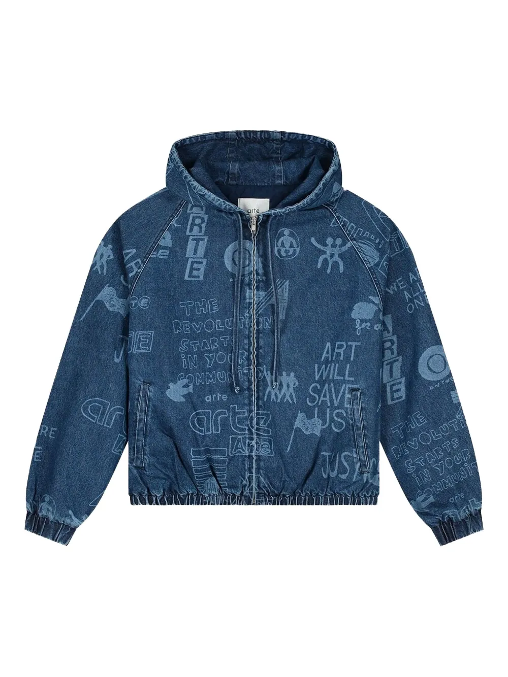 

Джинсовая куртка с графическим принтом Arte Antwerp, синий