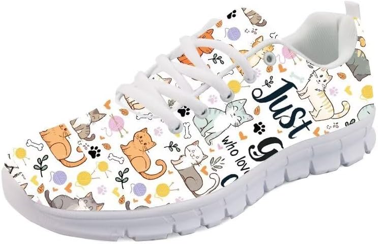 

Кроссовки Forchrinse с принтом «Кошачья галактика» унисекс, модные кеды для ходьбы, теннисные и беговые обувь для женщин и мужчин, мультиколор