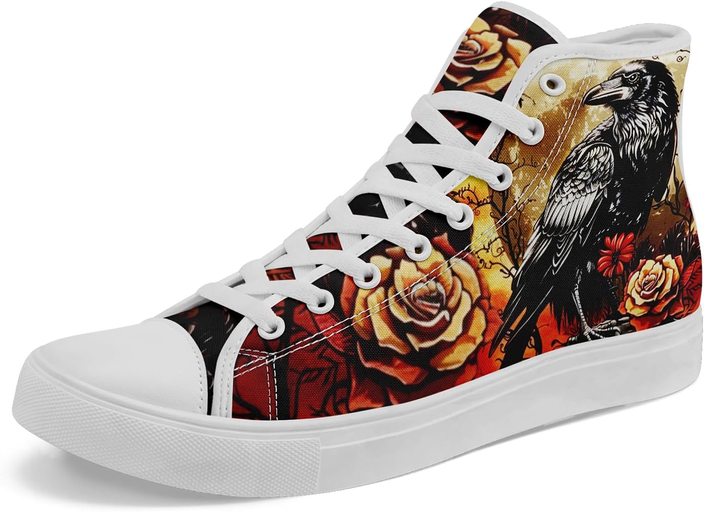 

Мужские высокие кеды с черепом от coolcustomize, классические модные высокие кеды, повседневные кроссовки на шнуровке, Color8