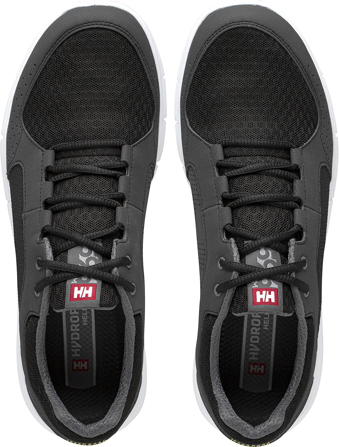 Helly-Hansen Ahiga V4 HP Boat Shoes for Men - Breathable, Lightweight, and Hard-Wearing Textile with EVA Cushion Midsole and Rubber Traction Outsole Helly Hansen, 991 Jet Black/White/Silver Grey/Excalibur — фото 4