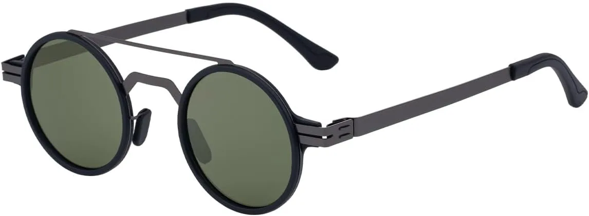 

Мужские солнцезащитные очки в стиле ретро с защитой от УФ-излучения — круглая оправа европейского и американского типа, конструкция из двух стальных реек GFYFJXJT, C5