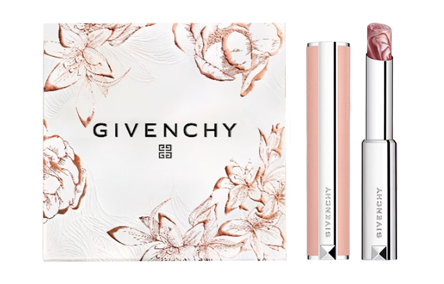 Givenchy Маленькая розовая кожаная помада sweet and moist питательная для сияния кожи long lasting 2,8г — фото 2