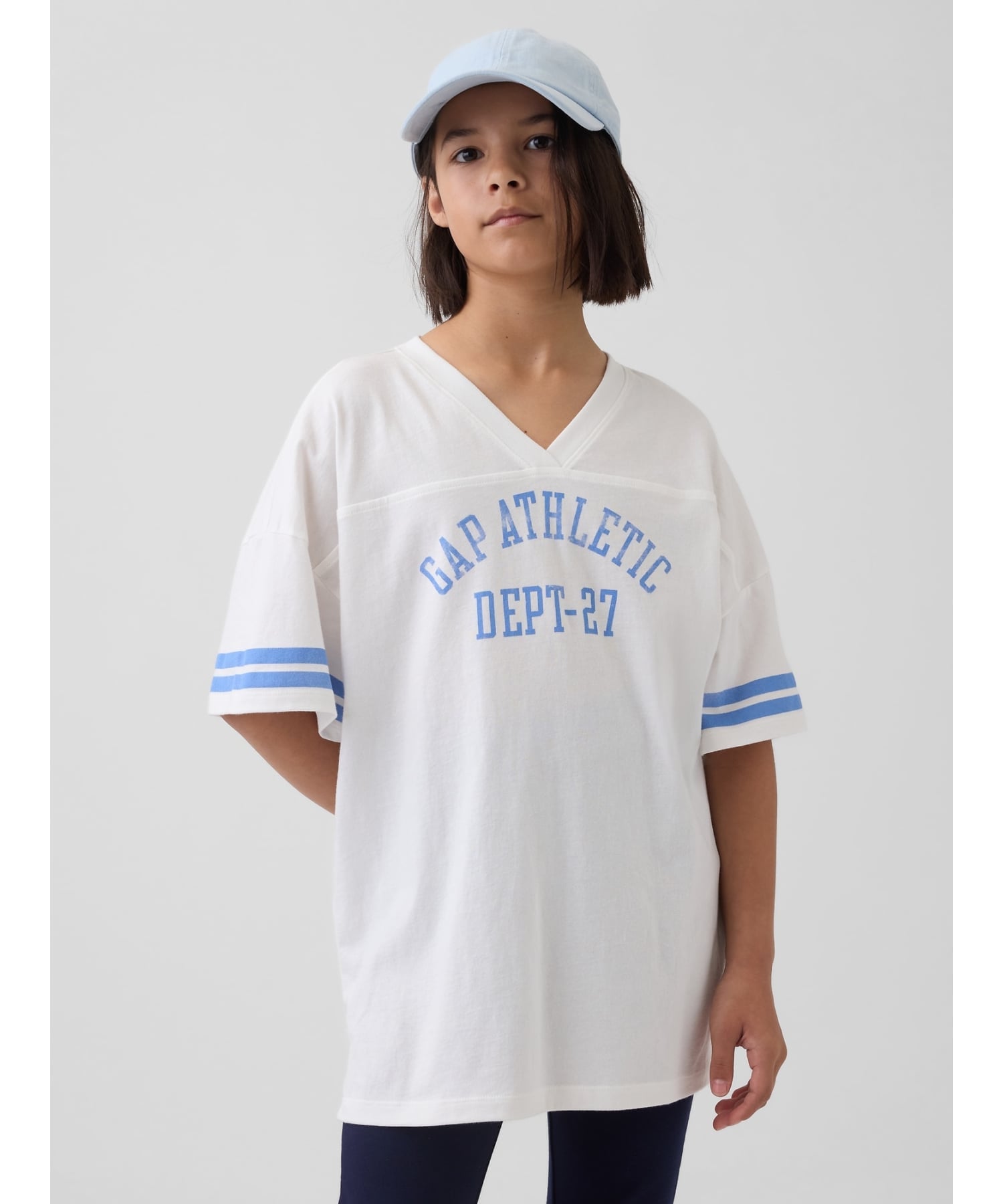 (K) Футболка-джерси GAP большого размера, NEW_OFF_WHITE