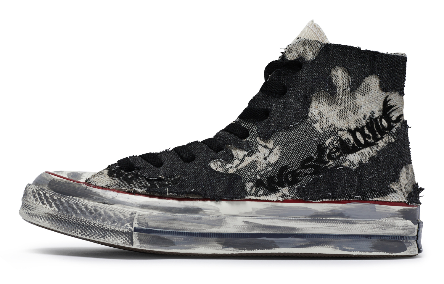 

Converse Кроссовки 811 Manufacture Dusty Shadow нескользящие дышащие высокие матерчатые унисекс черные бежевые белые, цвет Black Beige White