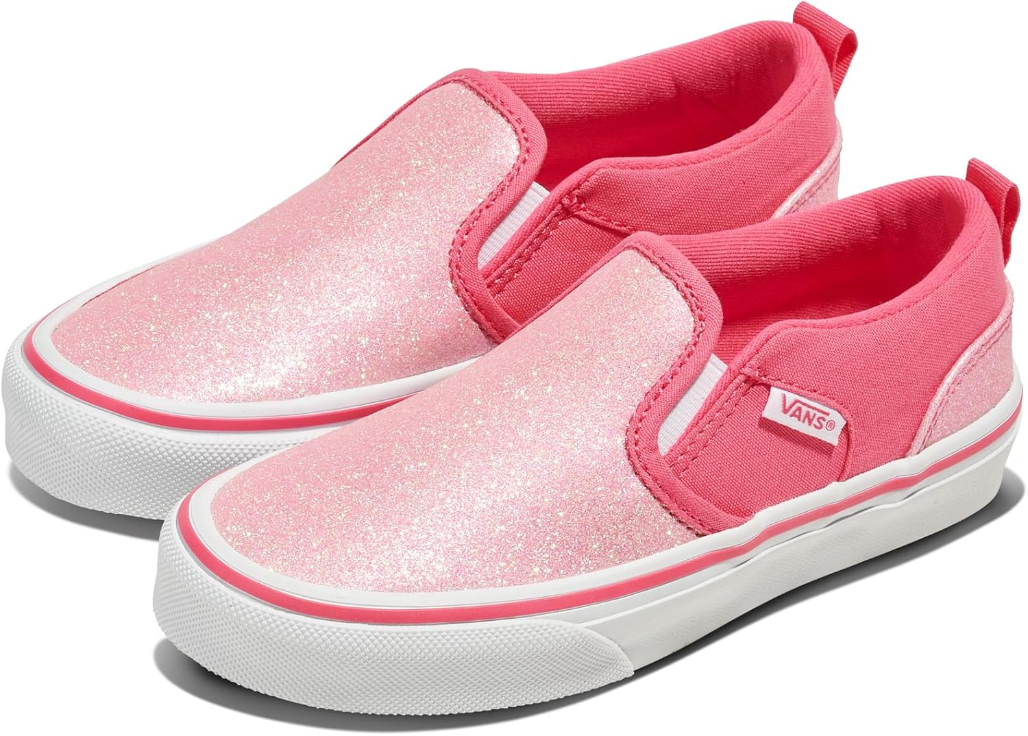 Кеды Vans Asher без шнурков для детей и подростков, розовый — фото 2