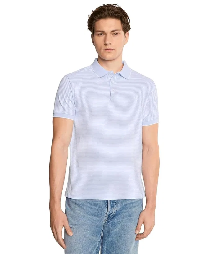 Футболка поло Custom Slim Striped Stretch Mesh Polo Ralph Lauren, Office Blue/White