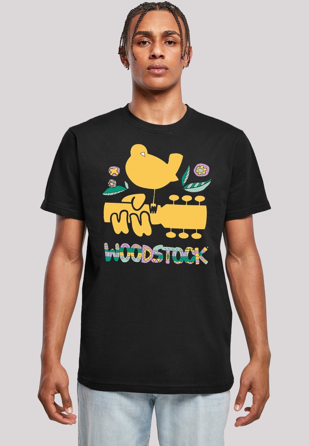 

Базовая футболка WOODSTOCK ARTWORK F4NT4STIC, черный