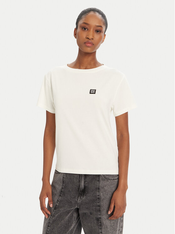 

Футболка regular fit 50534300 Hugo, экрю
