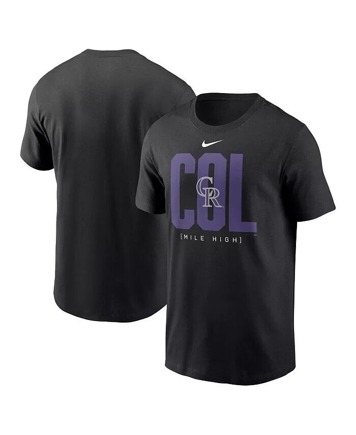 

Мужская черная футболка с табло Colorado Rockies Nike, черный