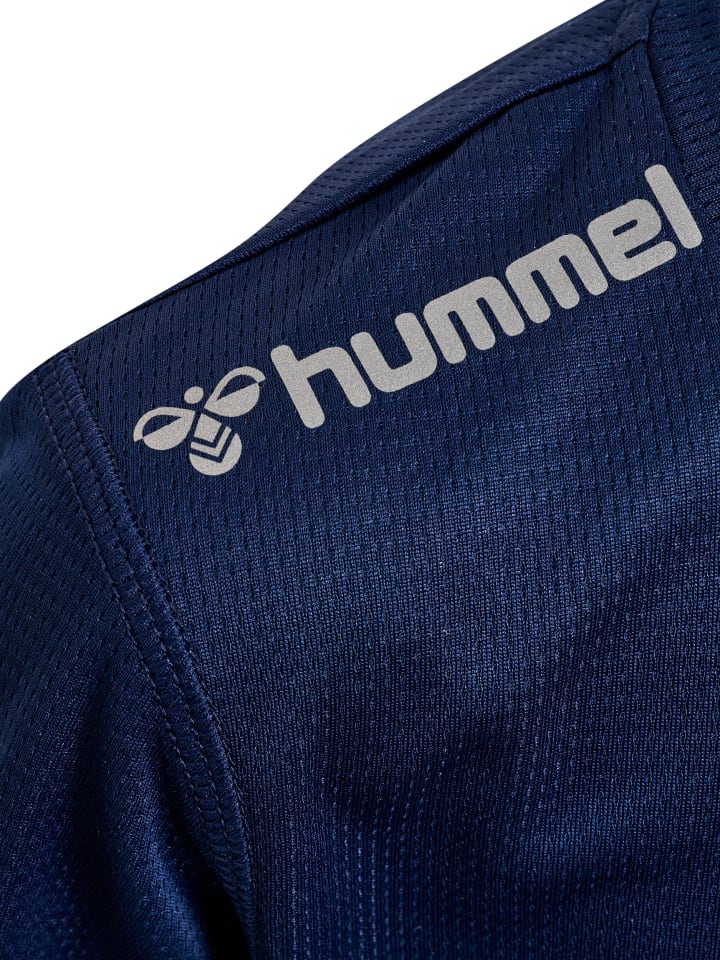 Hummel Детская футболка Hmlrun для бега, цвет черный, ирис — фото 3
