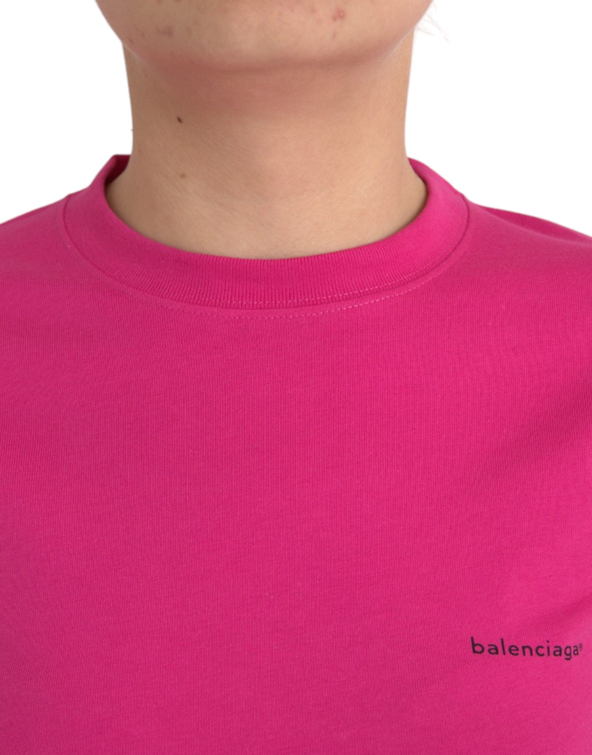Футболка из розового хлопка с круглым вырезом и короткими рукавами Balenciaga — фото 4