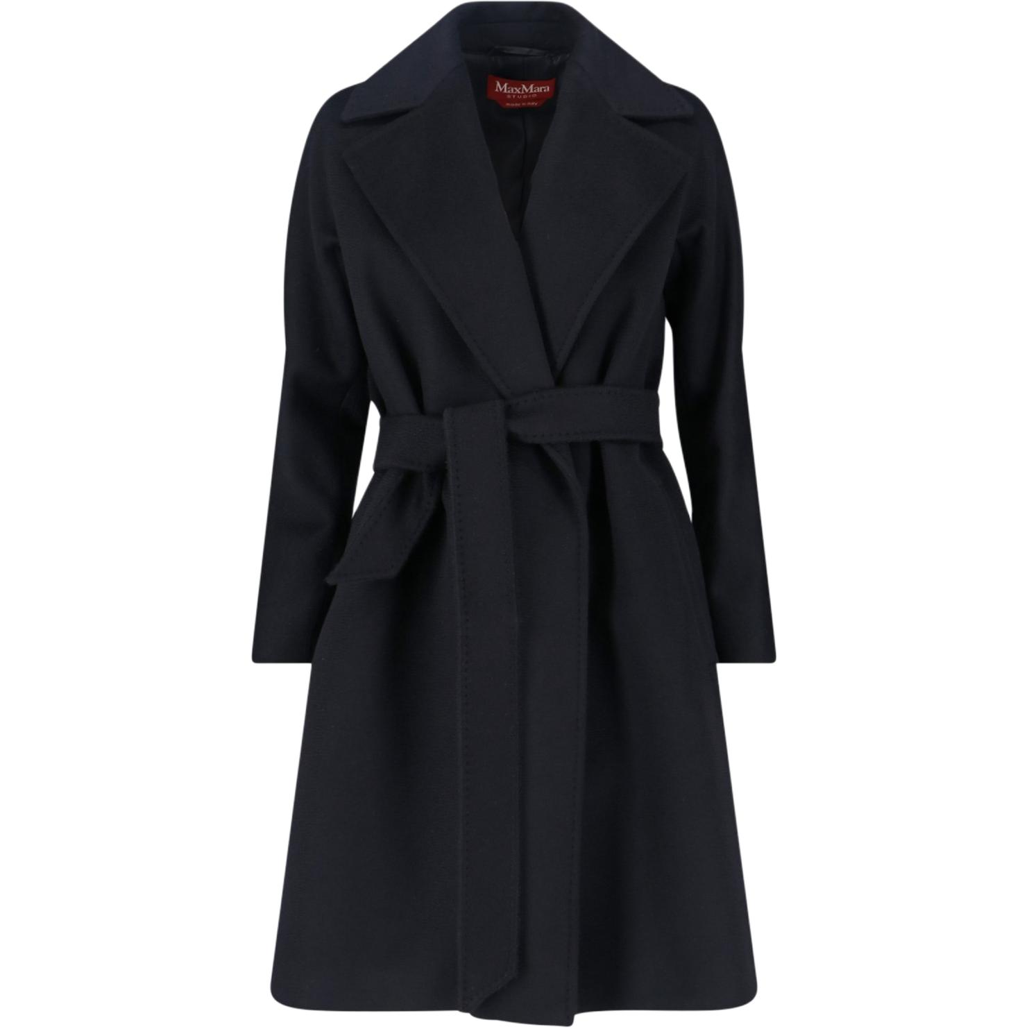 

Weekend Max Mara Поясное пальто с запахом MaxMara Studio, черный