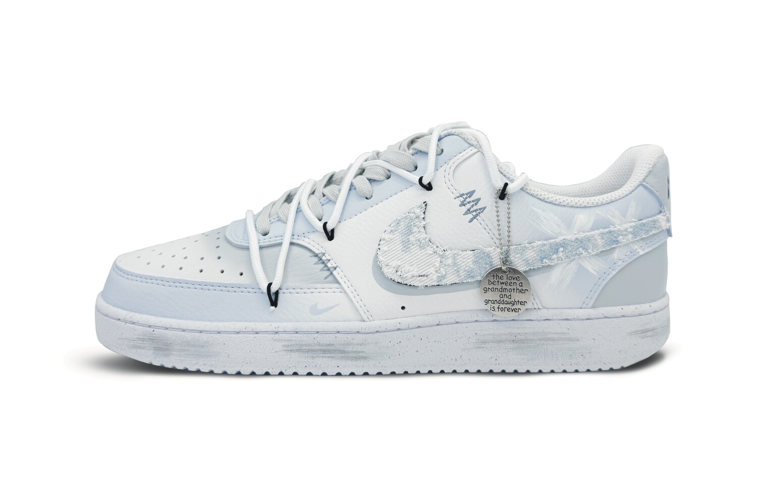 

Кроссовки Nike Court Vision 1 Skateboarding Shoes Men Low-top White/blue/gray, синий