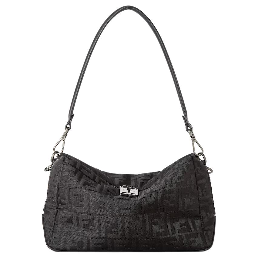 

Fendi Мужская сумка через плечо из полиамида, средний размер, черная