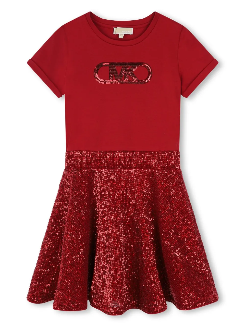 

Платье с пайетками и логотипом Michael Kors Kids, красный