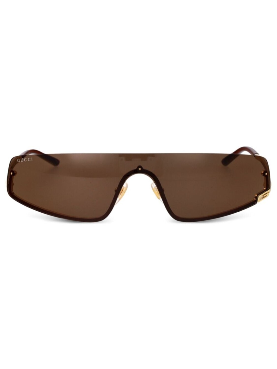 

Gucci Eyewear солнцезащитные очки с защитной оправой, коричневый