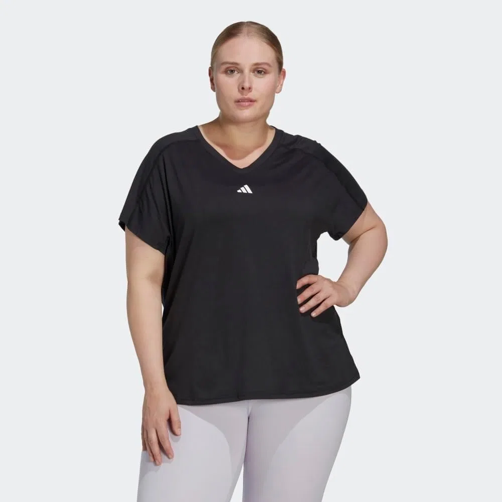 Футболка для тренировок adidas AEROREADY, черная — фото 2