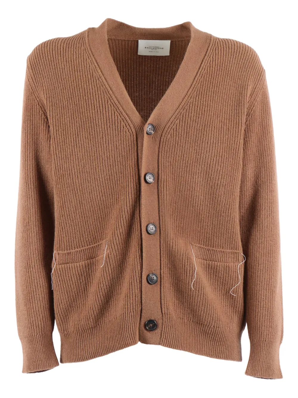 

Кардиган в рубчик с V-образным вырезом Ballantyne, коричневый